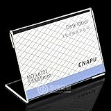 Airgoesin 20pcs Acrylic Sign Display Holder Price Name Card Label Stand Small 55x85mm