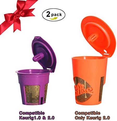 Refillable Stainless Steel Coffee Filters for Keurig 1.0 and 2.0 K-Cups with Separate Stand BPA-Free1 Piece(K200 K300 K400 K500)