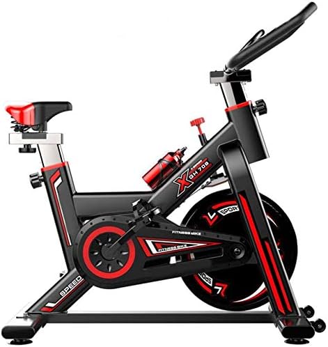 JINXUXIONGDI Spinning Bicycle Home Exercise Bike, Silent Belt Drive Cycle Bike with Adjustable Handlebars Seat Chromed Flywheel 5-Function Monitor Fitness Bike Ab Trainer Sporting Equipment