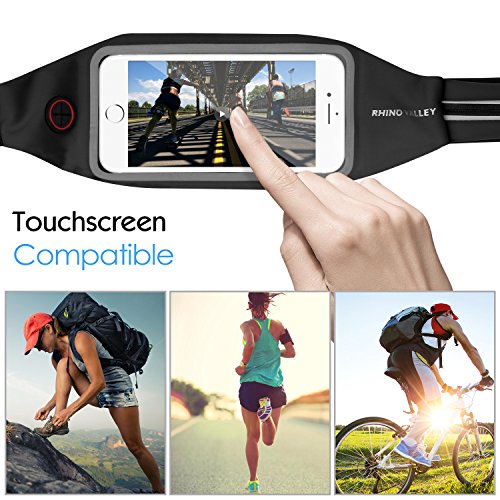 Rhino Valley Running Belt Waist Pack, Sports Fanny Pack Fitness Workout Belt, Dual Pockets with Clear Touch Screen… - Image 5