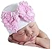 Melondipity's Big Pink Rosette Bow Nursery Beanie - Newborn Girls