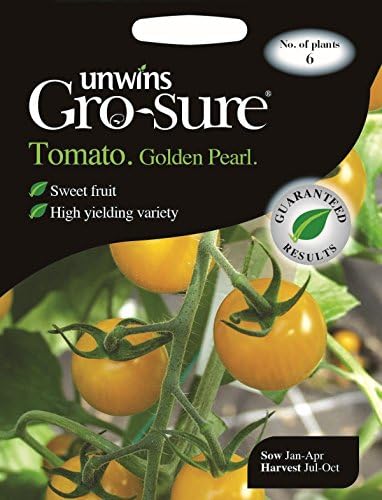 Unwins Pictorial Packet - Tomato Golden Pearl F1-6 Seeds