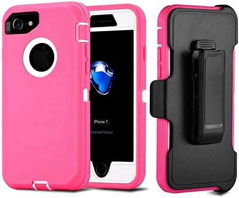 for iPhone 7 Case iPhone 8 Case Full Protective Anti-Scratch Resistant Cover case for Apple iPhone 7 & iPhone 8 with Holster Belt Clip Stand Cover and Built-in Screen Protector
