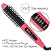 Hair Straightener 2-in-1 Professional Ceramic Ionic Flat Iron Curling Iron Round Brush 4 Grade Thermostatic Fast Heating Hair Styler (pink)