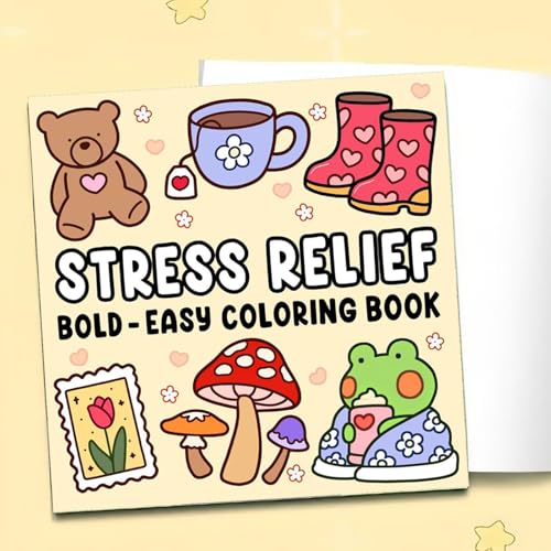 Relaxation Coloring Book - Relaxation in Comfortable Spaces with Adorable Goods for Adults & Teens,Cute Colouring Book with Easy and Simple Designs