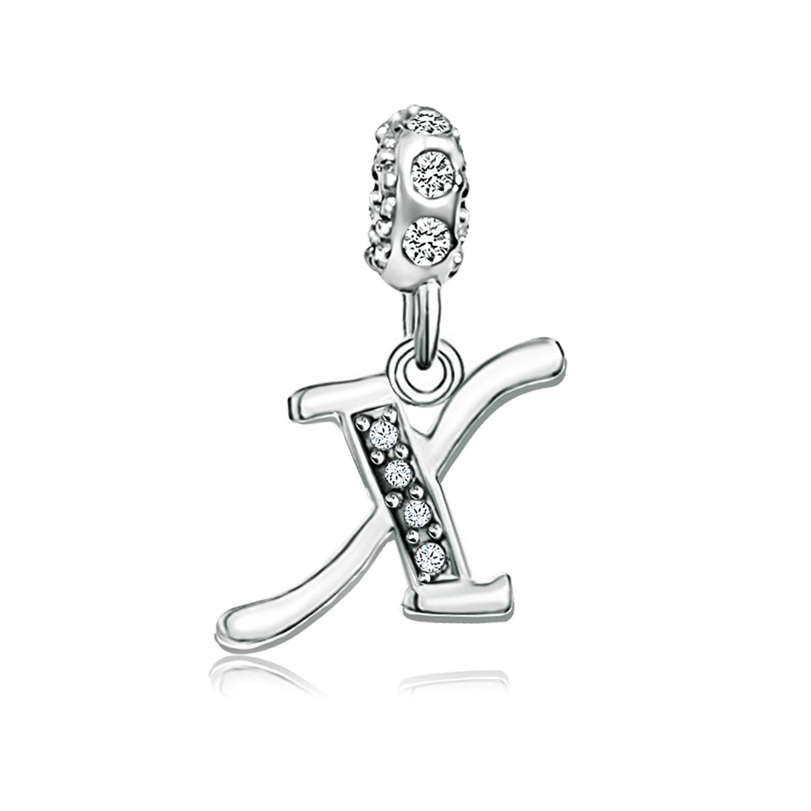 KunBead Jewelry Letter X Initial Charms for Women Clearance Granddaughter Birthday Charms fit Bracelets