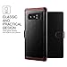 Galaxy Note 8 Case, Premium PU Leather ID Card Slot Holder Wallet Drop Protection Cover [Wireless Charging Compatible] for Samsung Note 8 (2017) by Lumion (Layered Dandy - Black)
