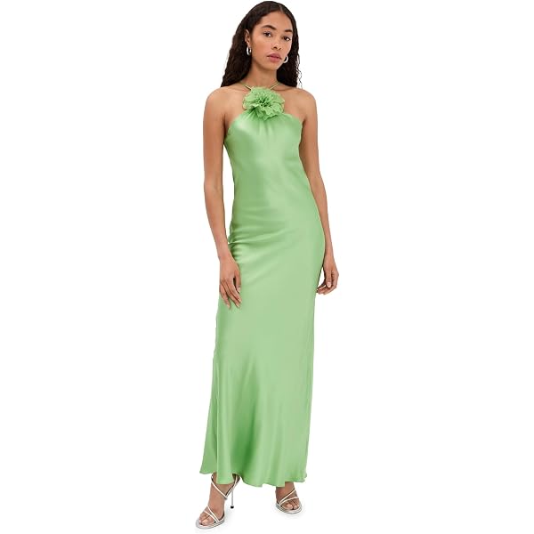 rodarte halter dress Silk Satin Bias Halter Dress