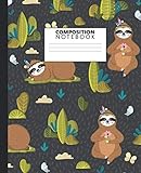Composition Notebook: Pretty Wide Ruled Paper