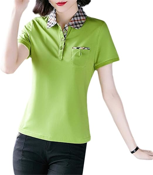 Amazon Kosplay ポロシャツ レディース 半袖 夏 シャツ 無地 トップス ゴルフウェア 吸汗速乾 細身 スリム スポーツ 女性用 ストレッチ 可愛い 通勤 運動 ユニフォーム おしゃれ ゴルフシャツ 通販