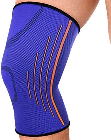 Breathable Compression Knee Support, Lightweight, Breathable and Washable Knit Fabric, with Anti Slip Band, Provides Every Day Pain Relief (Purple, Small)