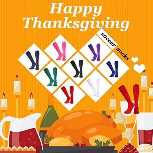 image for Soccer Socks for Youth Boys & Girls, JIBIL Knee High Ankle Support Bre