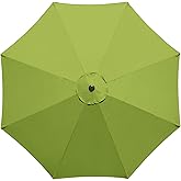 YOUGE OUTDOOR 10Feet Patio Umbrella Replacement Canopy, For 8 Ribs,Market and Table Umbrella Top,Universal Strong and Thick Umbrella Canopy,UV Protection,Canopy Only. (Sage Green)