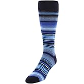Trafalgar Men's Aciano Micro Mulit-Stripe Mid-Calf Dress Socks (1 Pair)