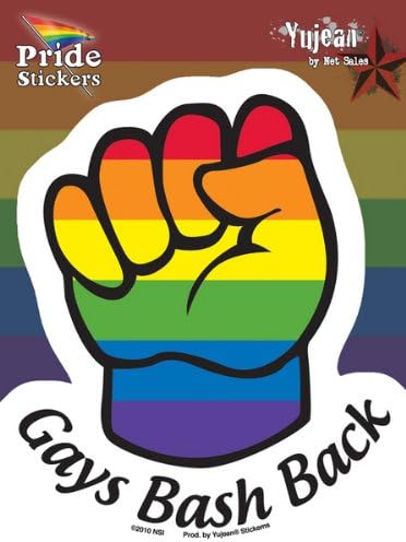 NSI - Gays Bash Back Rainbow Fist - Sticker / Decal