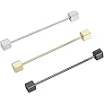3PCS Men's Classic Brass Shirt Collar Bar Tie Pins Set for Wedding Business with Gift Box
