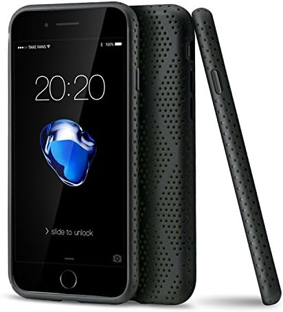 iPhone 7 Case,KEWEK Durable Shock-Absorption Anti-Scratch Durable Rugged Protective Soft TPU Bumper case for Apple iPhone 7 (4.7-Inch) (Black)