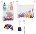 2 x Bath Toy Organizer + 6 Ultra Strong Suction Cups + Bonus Numbers & Shapes Bath Toys - The Perfect Bath Toy Holder Set For Kids, Toddlers & Adults - Bath Storage For Mold Free Toys