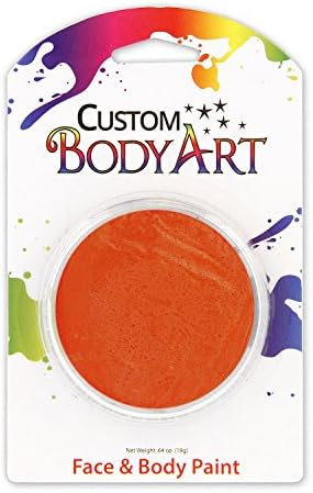 Custom Body Art LARGE 18ml Face Paint Color Single Colors 1-each (Dark Orange) - Great for Parties, Halloween & Birthdays