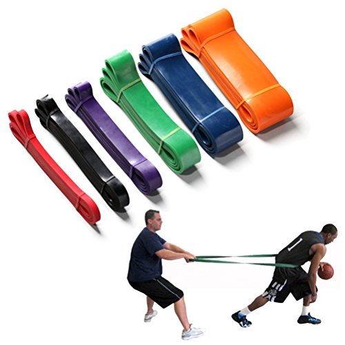 UPC 694090242596, Firelong Basketball Resistance Band Training Dribbling Fitness Single Circle 6 Levels Strong Heavy Duty Professional Exercise Bands Natural Latex 41 Inch Loop (orange 70-180lbs)