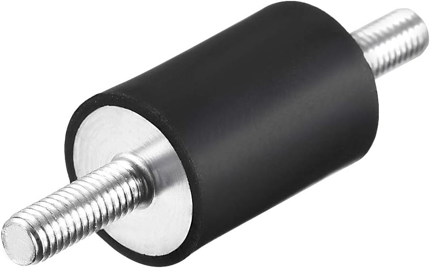 sourcing map 20 x 30mm Rubber Mounts,Vibration Isolators,Shock Absorber with M6 x 18mm Studs 4pcs - Image 4
