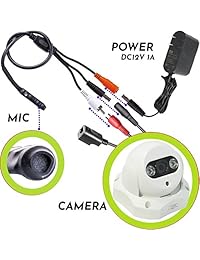 Micrófono CCTV Audio Micrófono CCTV Audio Surveillance Micrófono, Paquete de 2
