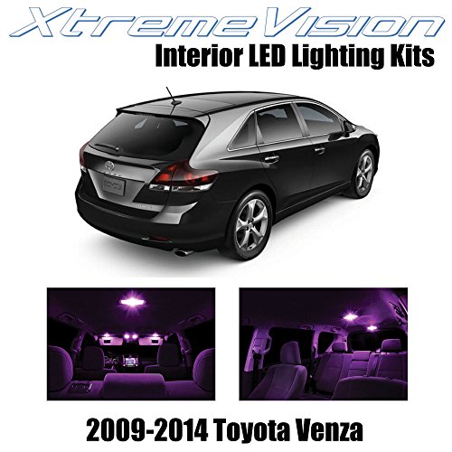 XtremeVision Toyota Venza 2009-2014 (14 Pieces) Pink Premium Interior LED Kit Package + Installation Tool