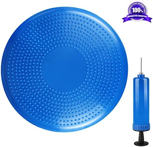 Airsspu Air Stability Wobble Cushion,Exercise Balance Disc with Hand Pump,Kids Wiggle Seat,Flexible Seating Classroom (Office &amp; Home &amp; Classroom)