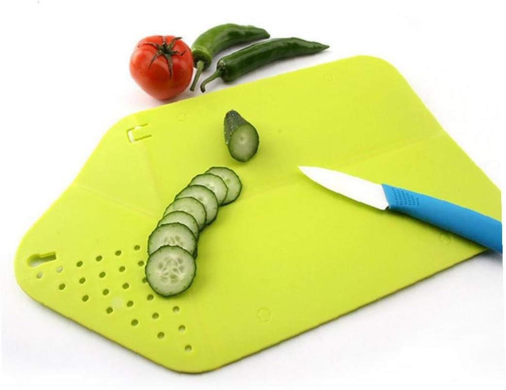 Cutting Board Plus Colander 2 in 1 Kitchen Fruit and Vegetable Chopping Board with Integrated Strainer Durable Kitchen Gadgets 1pc (random Color)