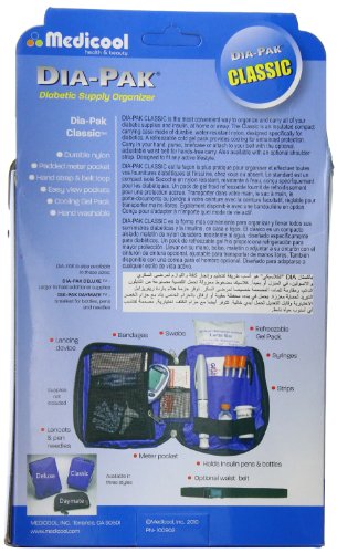 Medicool Dia-Pak Classic Diabetic Organizer for Two Week Supply with Large Gel Pack | DP CLAS/BL