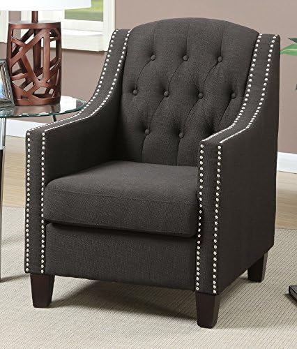 Simple Relax 1PerfectChoice Ash Black Fabric Accent Chair