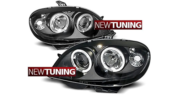 Faros delantero Citroen saxo 09.99 – 06.03 Angel Eyes Negro ...