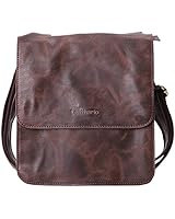 Leathario Leather Shoulder Bag Men’s Retro Leather Messenger Bag Crossbody Bag Satchel Bag Ipad Bag 11 inch Brown