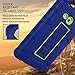 Samsung Galaxy Tab Lite E 7.0 Case, Galaxy Tab 3 Lite 7.0 Case, Venoro [Kickstand Feature] Shockproof Heavy Duty Armor Defender Protective Case Cover for SM-T110 / T111 / T113 (Navy Blue/Lemon Yellow)