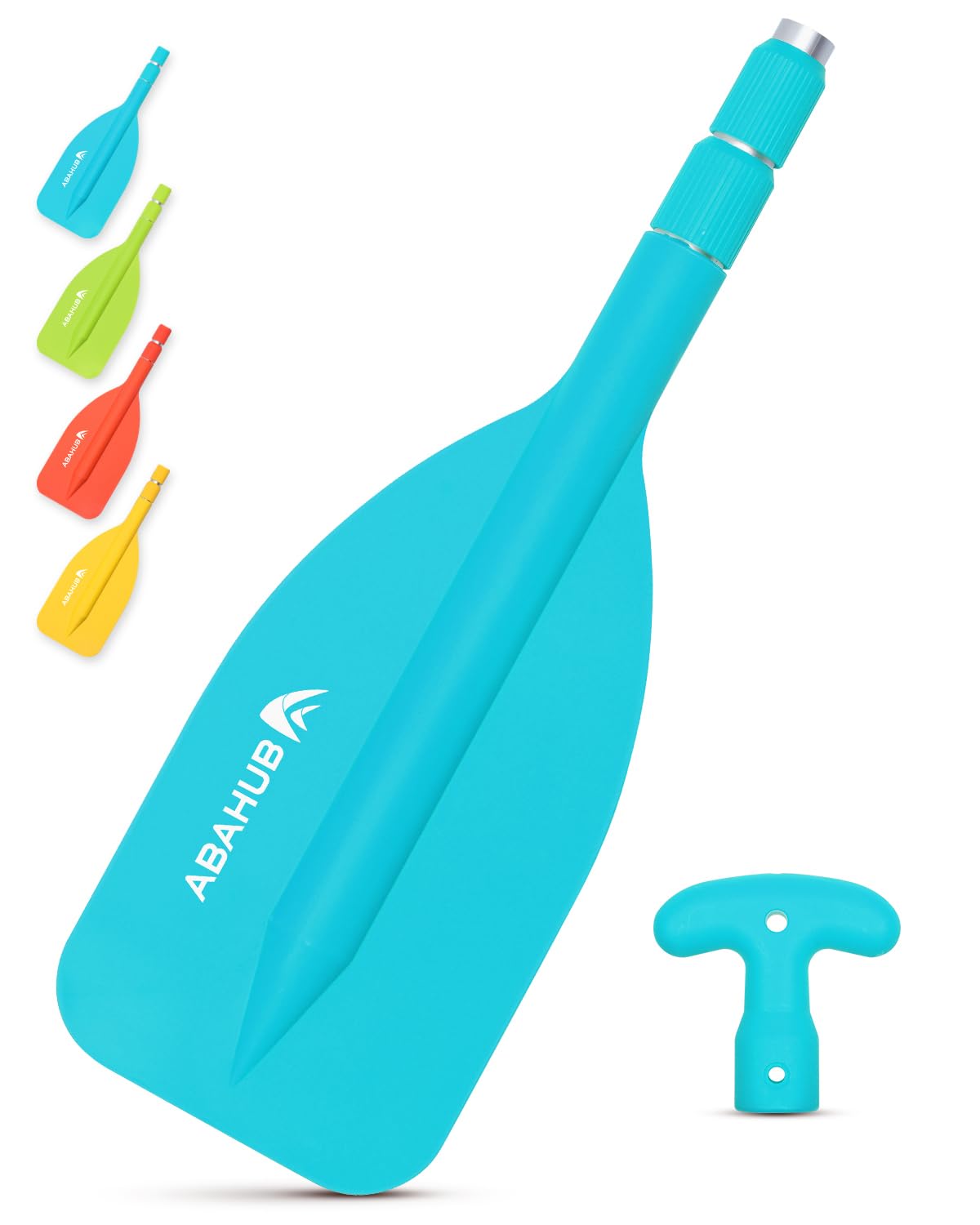 Abahub Premium 21''-42'' Emergency Telescoping Paddle Aluminium Shaft for Canoeing Boating Kayaing Blue Lightweight Oars, 1 Paddle