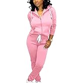 Mrskoala Two Piece Outfits for Women Tracksuit Sweat Suits Workout Jogging Sets Loungewear with Pocket