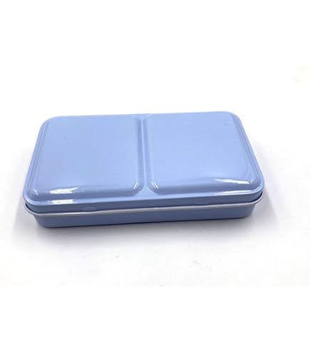LIGHUFEIC - Caja De Lata De Acuarela Vacía De 2 Unidades, 12 Pozos, Paleta De Pintura Portátil, Almacenamiento De Pintura De Metal, Paleta De Acuarela De Viaje Con Tapa, Ideal Para Artistas