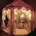 Sherosa Kids Indoor Princess Castle Play Tent - Outdoor Large Children Playhouse with LED Star Lights Presents For Child Toddlers Pink