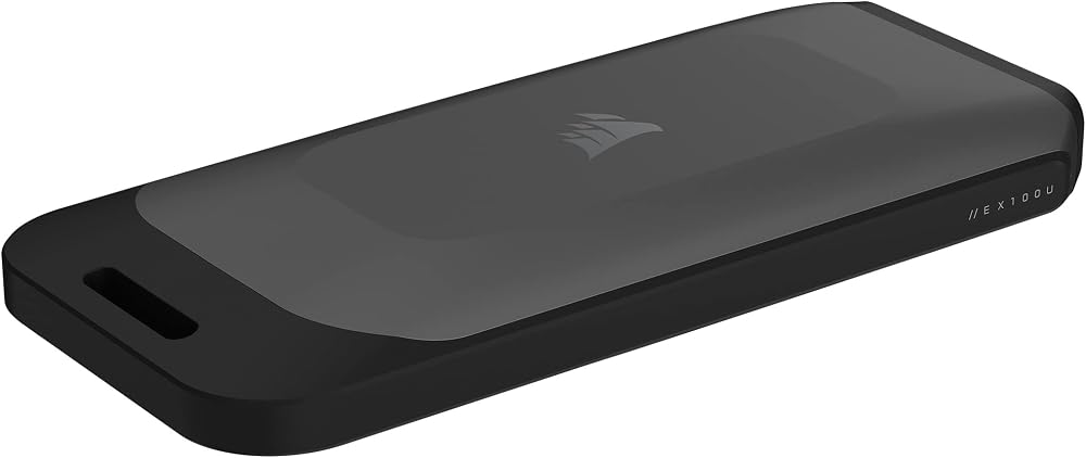 Corsair EX100U 1TB Portable USB Drive Type C Gen2 x2 20Gbps 1600MBs Read Black