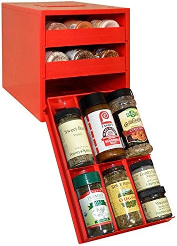 SpiceStack Red 18-bottle Spice Organizer