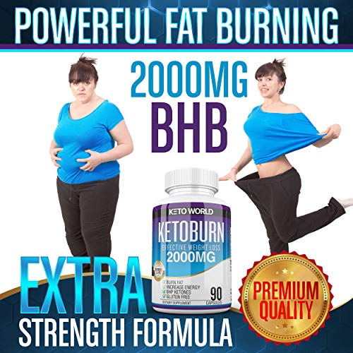 Best Keto Pills - 3X Potent (2000mg | 90 Capsules) - Weight Loss Keto Burn Diet Pills - Boost Energy and Metabolism - Exogenous Keto BHB Supplement for Women and Men - 90 Capsules