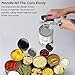 Can Opener Heavy Duty Tin Opener Professional Stainless Steel NO-Rust Manual Opener Ergonomically Designed Handle and Easy to Turn Knob -Dishwasher Safe（Black)