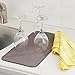 InterDesign iDry Mini Absorbent Kitchen Countertop Dish Drying Mat - Mocha/Ivory