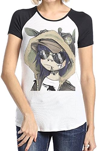 Gorillaz Womens Popular Short Sleeve Funny Design Graphic T Shirts Printing