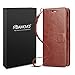 AMOVO Case for iPhone Xs/iPhone X (5.8’’) [2 in 1] iPhone Xs Wallet Case [Detachable Folio] [Vegan Leather] [Wrist Strap] iPhone X Flip Case with Gift Box Package (X/XS (5.8'') Brown)