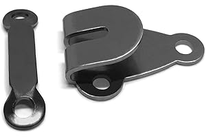 LAKESSTORY Hook and Eye Closures Sew on Hook and Eye Metal Pants Hook and Eye Black Nickel Set of 12