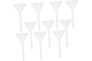 OUNONA 10pcs 75mm Triangle Laboratory Plastic Funnels Pp Material Filling Funnels for School Experiments and Scientific Use