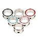TOPBRIGHT 6 Pairs Rhinestone Crystal Screw Surgical Steel Tunnels Ear Expander Plugs Piercing Gauges