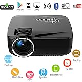 Android WiFi LED Projector,Portable Multimedia 1200 Lumens Home Theater Cinema PS Xbox Game Mini Wireless WIFI Projector Support Full HD 1080p Video with USB HDMI AV SD VGA TV(3D 4K HDMI Cable Inside)