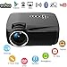Android WiFi LED Projector,Portable Multimedia 1200 Lumens Home Theater Cinema PS Xbox Game Mini Wireless WIFI Projector Support Full HD 1080p Video with USB HDMI AV SD VGA TV(3D 4K HDMI Cable Inside)